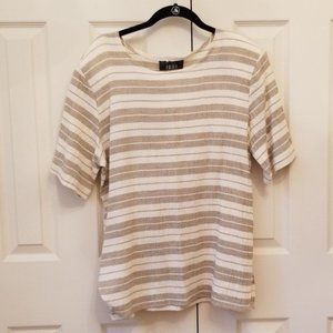 Striped round neck top